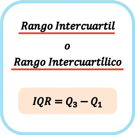 rango intercuartil o intercuartilico