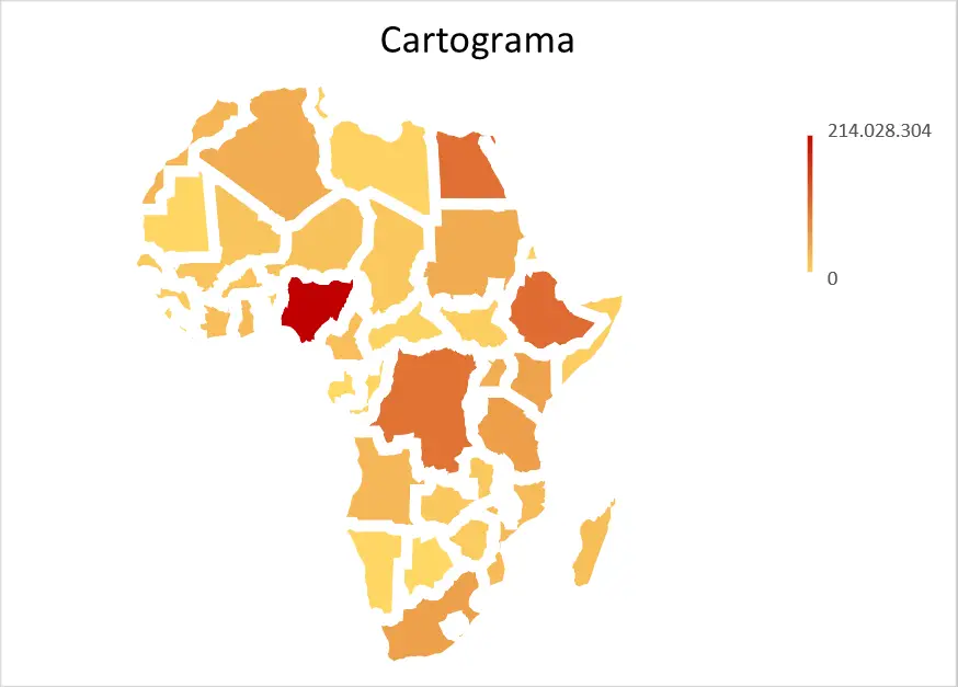 Cartograma sin contigüidad